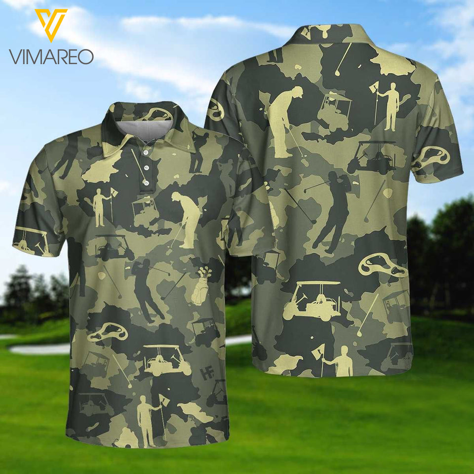 Golf POLO SHIRT 3D PRINTED 3122