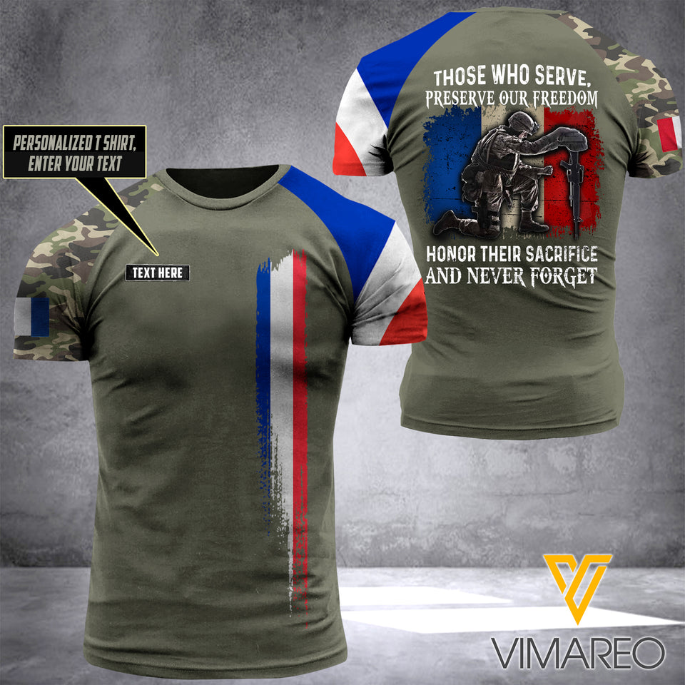 Customized French Soldier 3D Printed Combat Shirt EZHQ130521