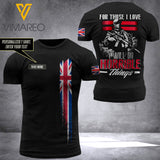 Customized British Soldier 3D Printed Combat Shirt EZQ3006