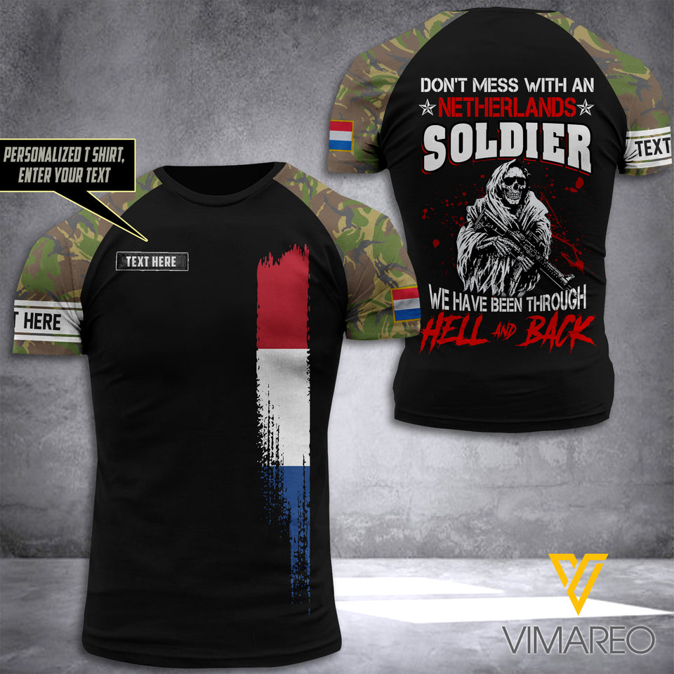 Customized Netherlands Soldier 3D Printed Combat Shirt EZLN110621