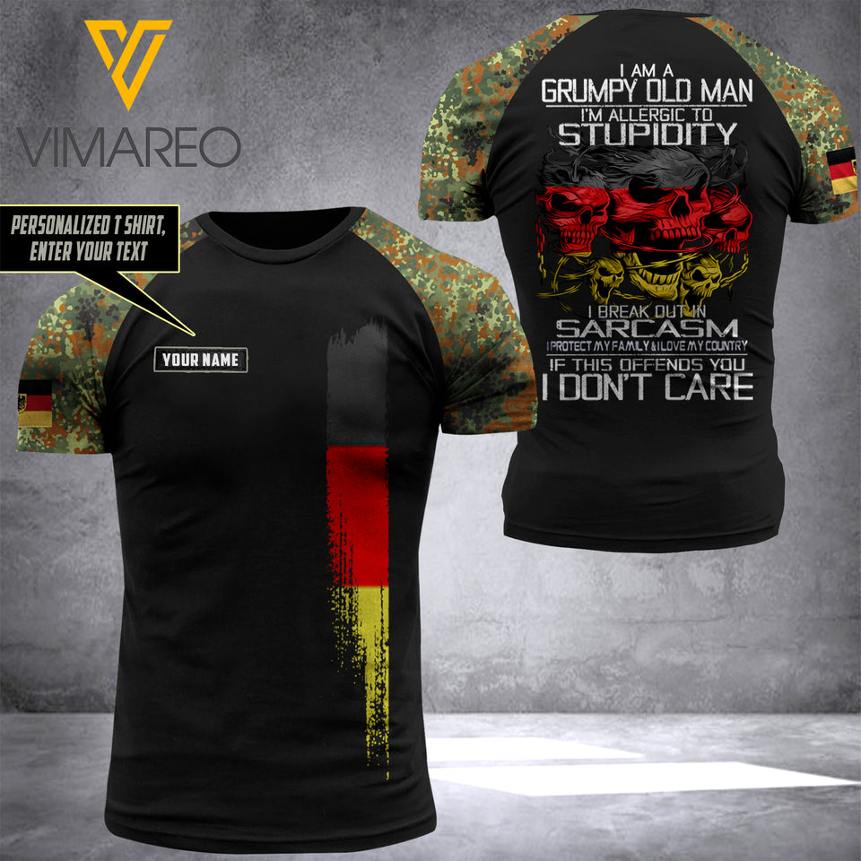 Customized German Soldier 3D Printed Combat Shirt EZHQ154