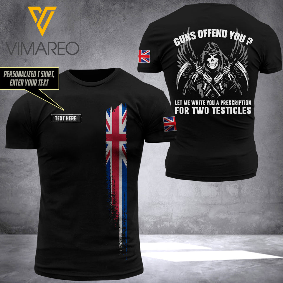 Customized British Soldier 3D Printed Combat Shirt EZLN240621