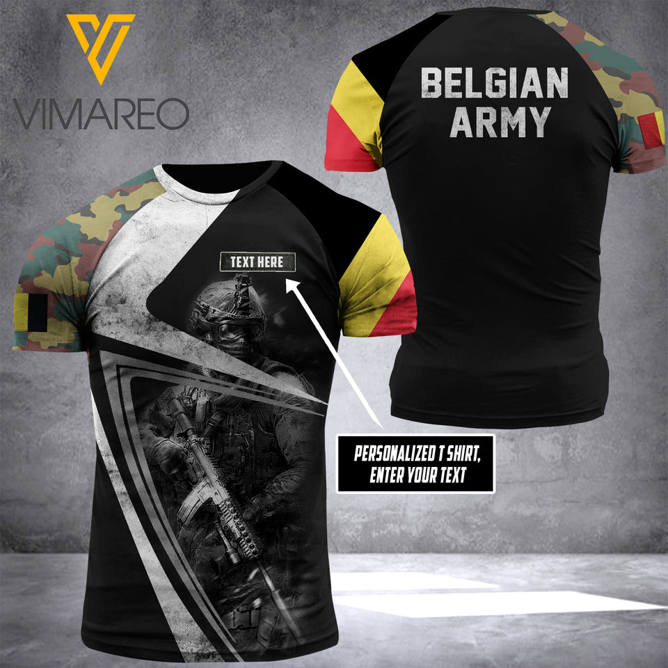 Customized Belgian Soldier 3D Printed Combat Shirt EZHQ134