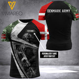 Customized Denmark Soldier 3D Printed Combat Shirt EZHQ094