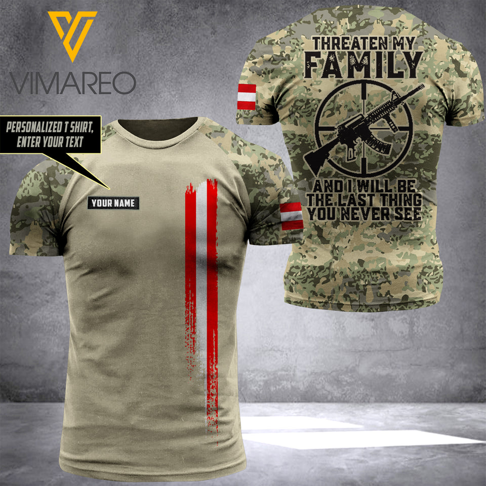 Customized Austrian Soldier 3D Printed Combat Shirt EZHQ144