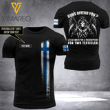 Customized Finland Soldier 3D Printed Combat Shirt EZLN240621