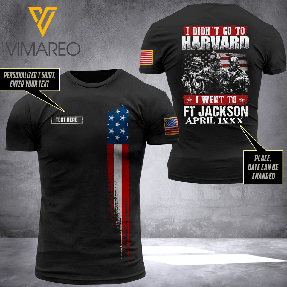 PHN PERSONALIZED Ft jackson TSHIRT 3D PRINTED APR-LN15
