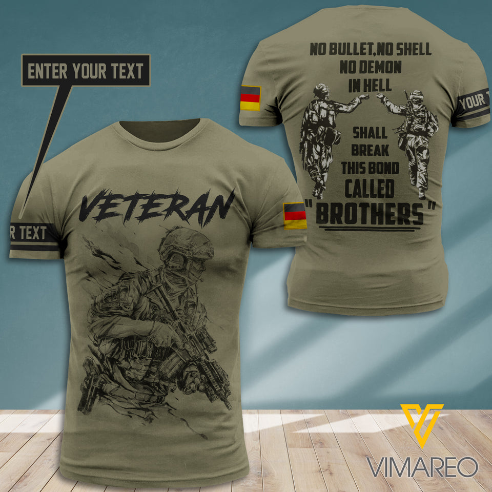 Customized German Soldier 3D Printed Combat Shirt EZQ220721