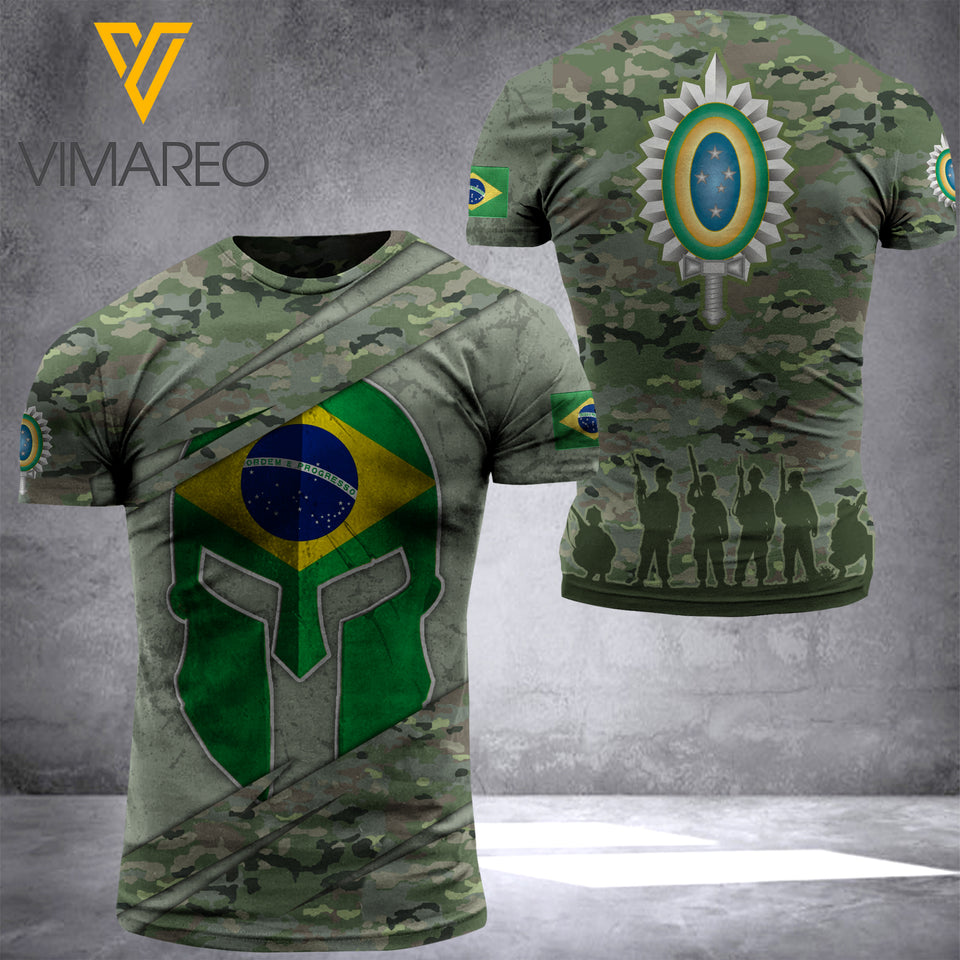 Customized Brazil soldier 3D Printed Combat Shirt EZQT164