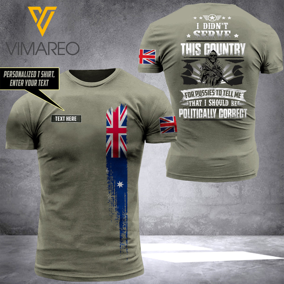 Customized British soldier 3D Printed Shirt EZLN074