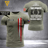 Customized US soldier 3D Printed Shirt EZLN074