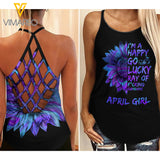 April Girl lucky Criss-Cross Open Back Camisole Tank Top 2 style ZT1403