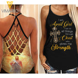 April Girl Criss-Cross Open Back Camisole Tank Top ZT2503