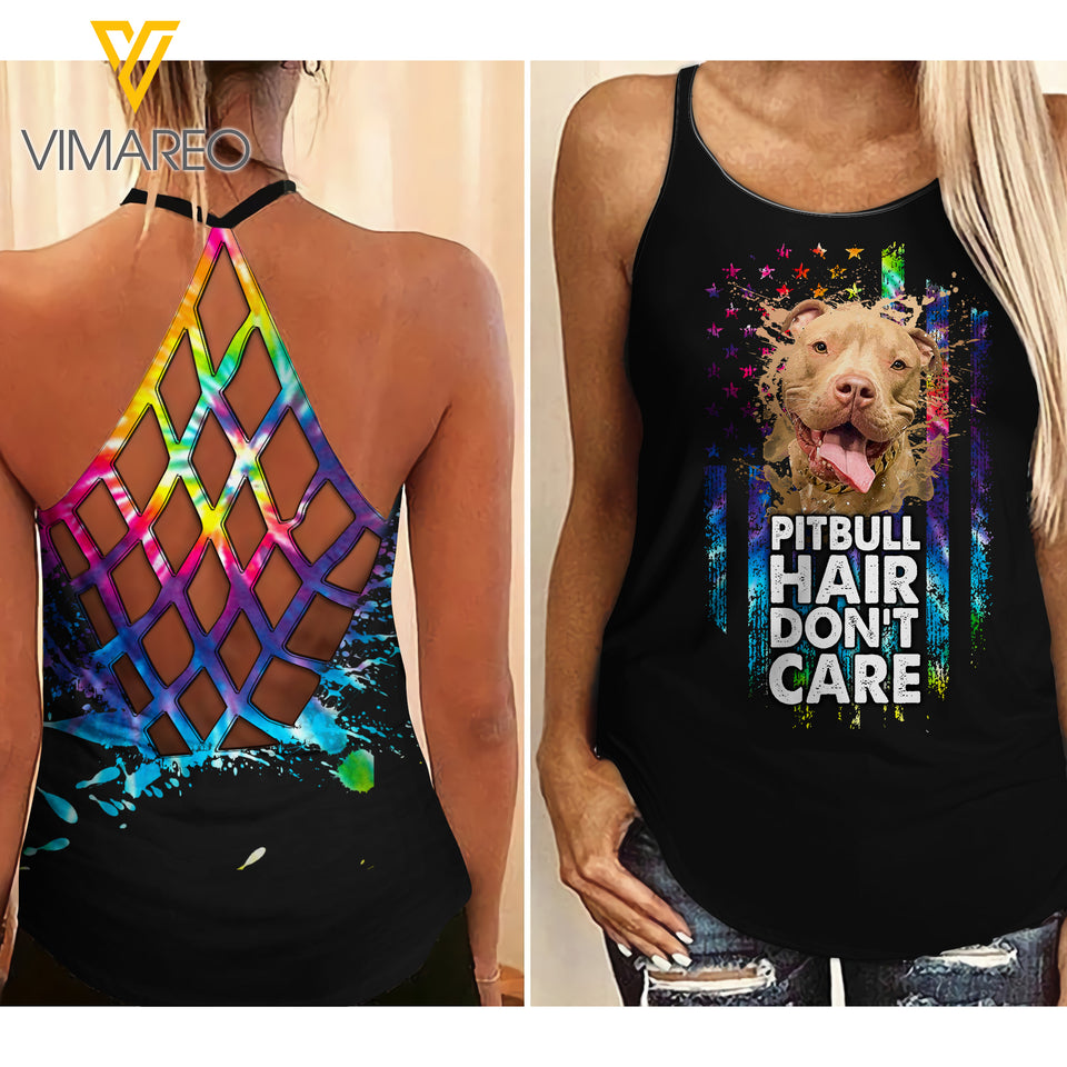 Pitbull Criss-Cross Open Back Camisole Tank Top ZT1803