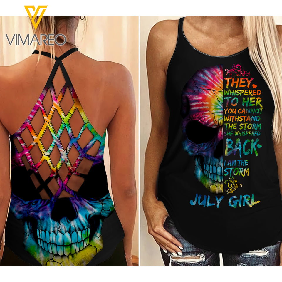 July Girl Storm Criss-Cross Open Back Camisole Tank Top 2 style ZT1403