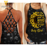 July Girl Criss-Cross Open Back Camisole Tank Top ZT1703