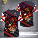 Customized Florida Firefighter 3D Printed Combat Shirt EZQ0207