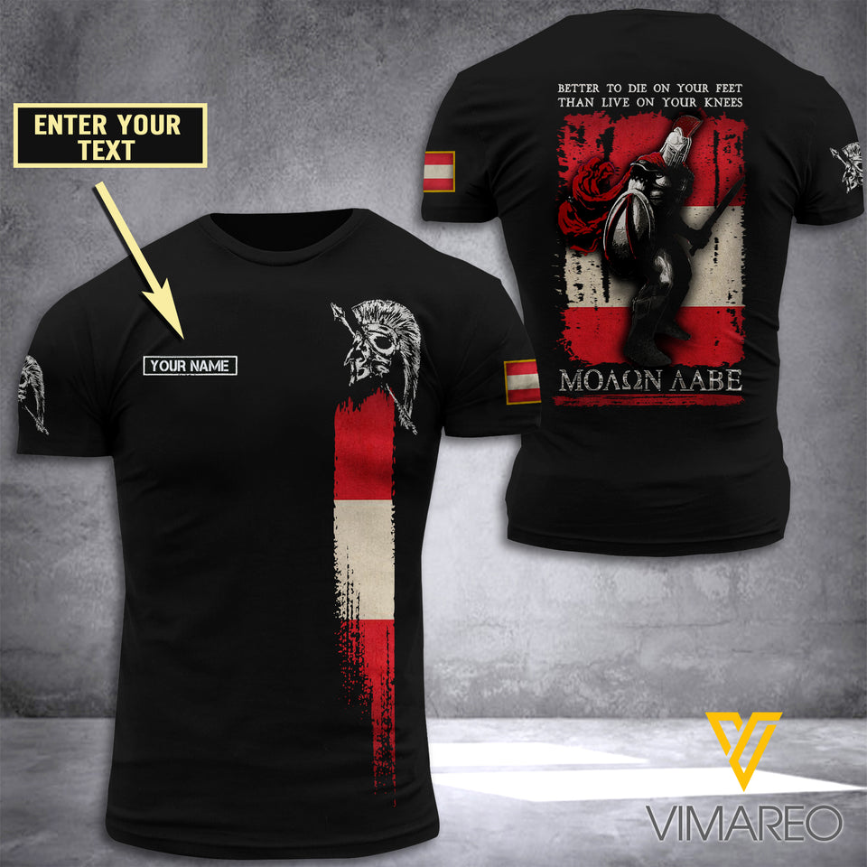 Customized Austrian Worrior 3D Printed Combat Shirt EZQ0406