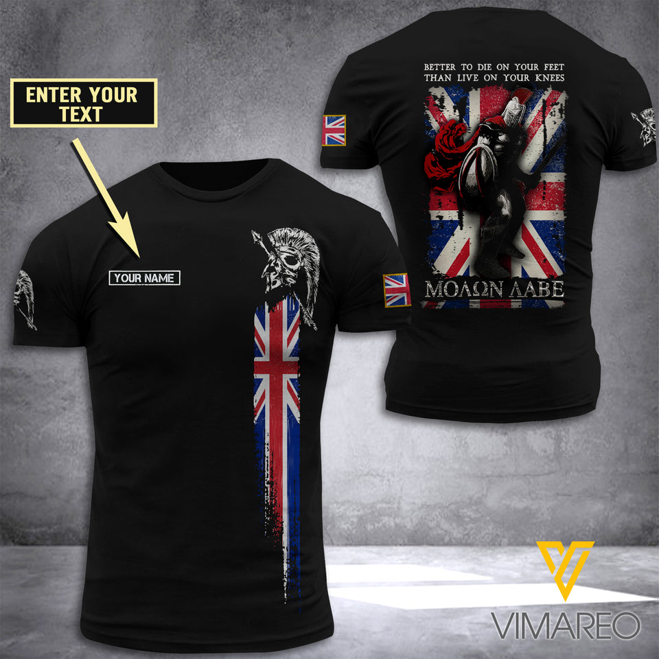 Customized British Worrior 3D Printed Combat Shirt EZQ0406