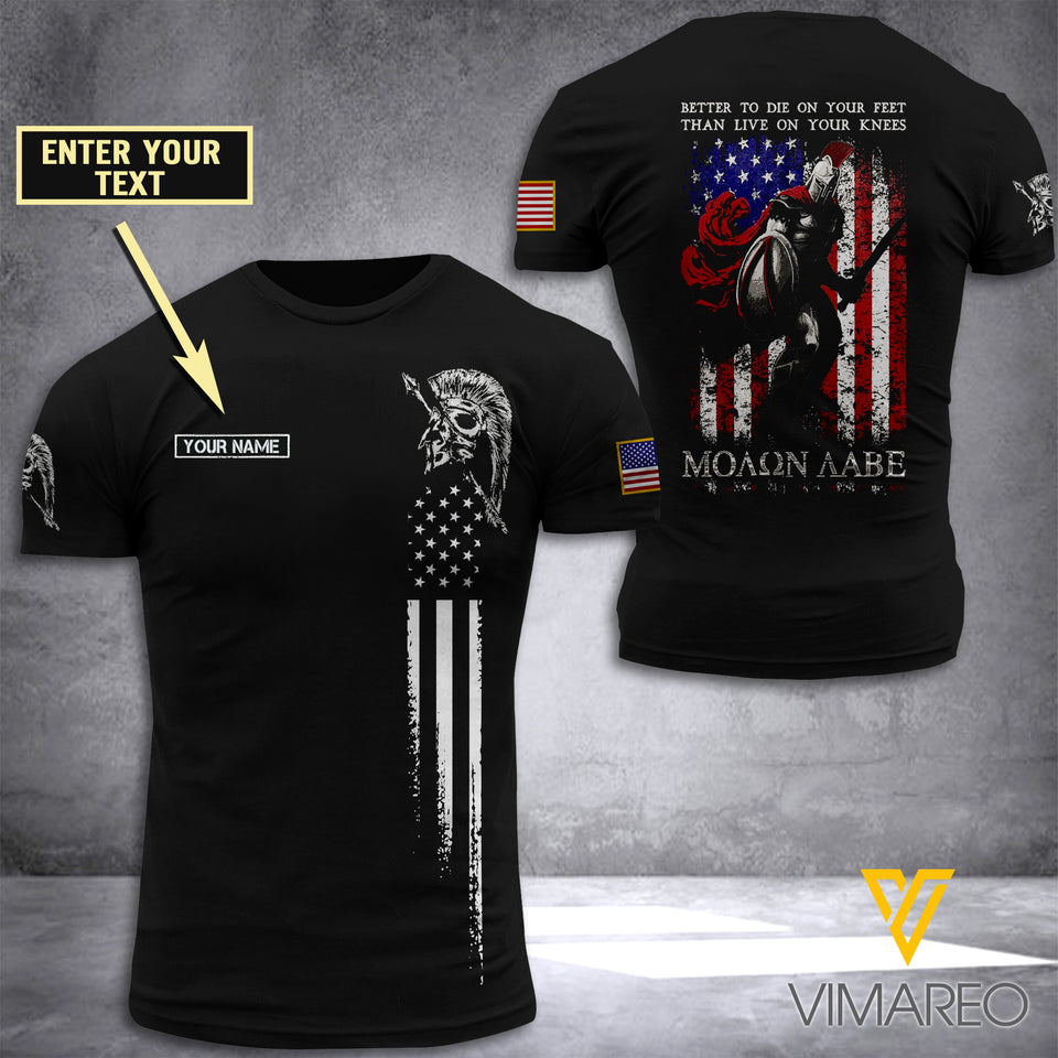 Customized US Worrior 3D Printed Combat Shirt EZQ0406