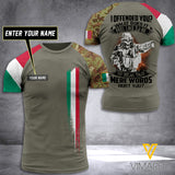 Customized Italian Soldier 3D Printed Combat Shirt EZQ140621