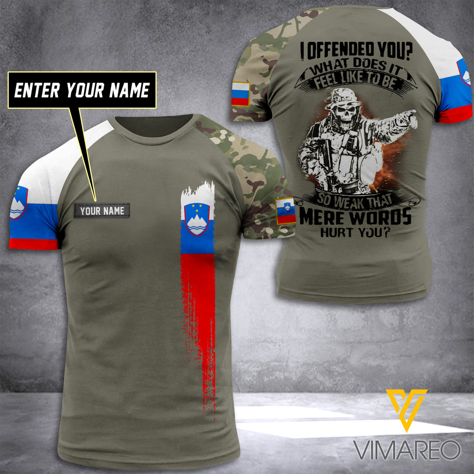 Customized Slovenia Soldier 3D Printed Combat Shirt EZQ150621