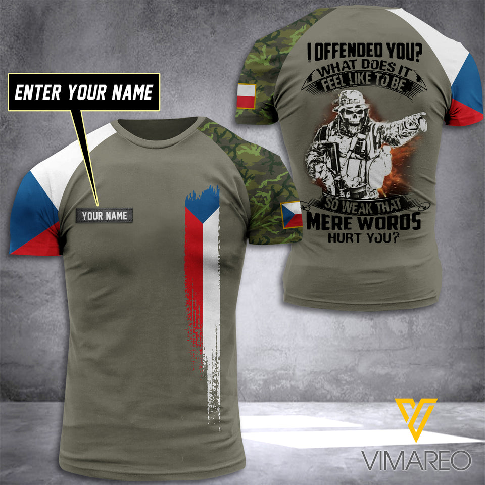 Customized Czech Soldier 3D Printed Combat Shirt EZQ140621