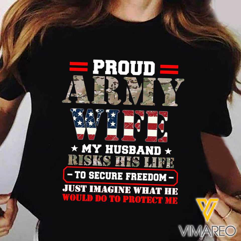 Proud US Soldier Wife Tshirt EZQ160621