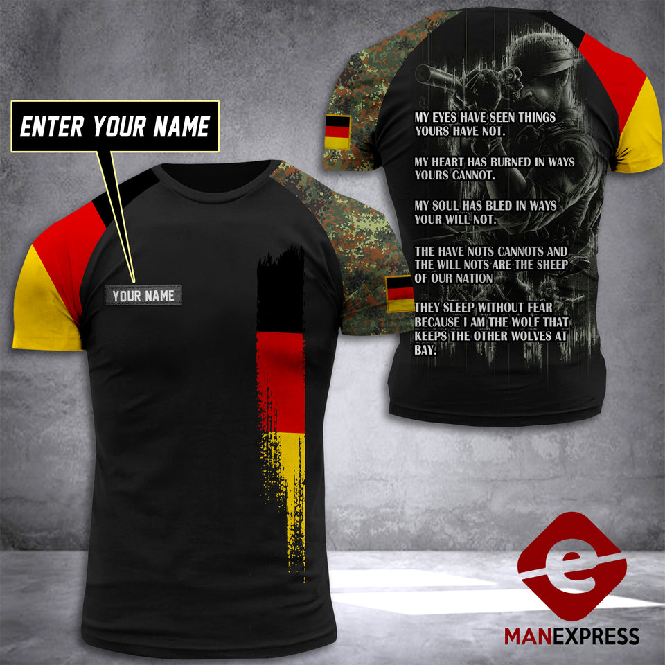 Customized German Soldier Combat 3D Printed Shirt EZQ310521