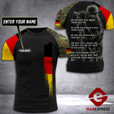 Customized German Soldier Combat 3D Printed Shirt EZQ310521