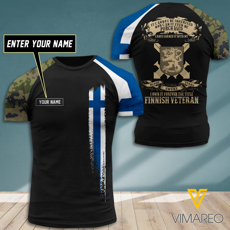 Customized Finland Soldier 3D Printed Shirt EZT0407