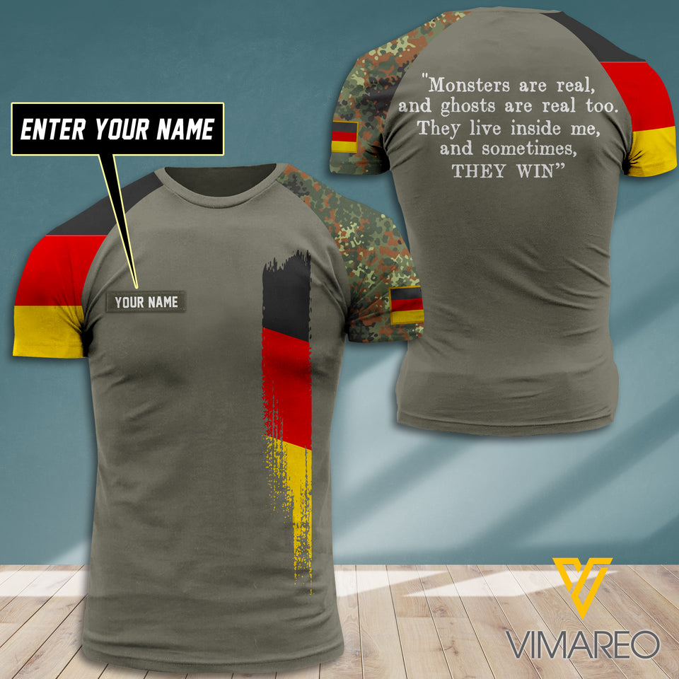 Customized German Soldier Combat 3D Printed Shirt EZT180621