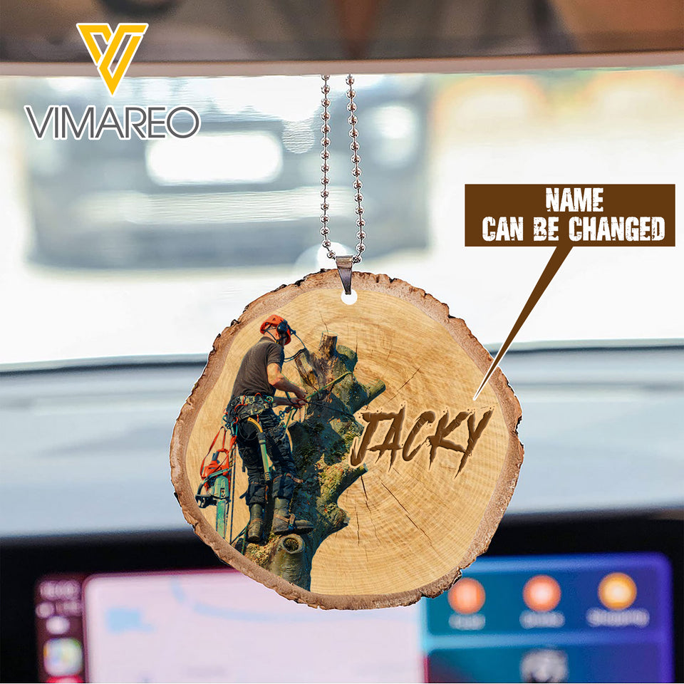 PERSONALIZED ARBORIST CAR HANGING ORNAMENT SEP-HQ23