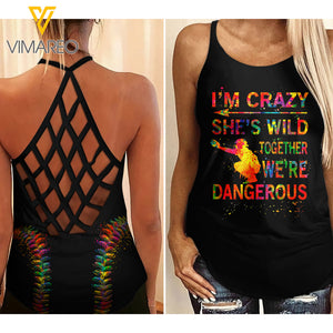 Softball Criss-Cross Open Back Camisole Tank Top 2 style APR-HQ15 DA