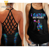 Softball Criss-Cross Open Back Camisole Tank Top 2 style APR-HQ15 CA