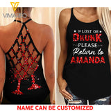 Personalized Wine Girl Criss-Cross Open Back Camisole Tank Top 2 style MAR-HQ17