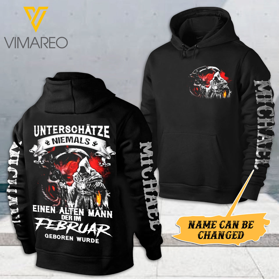 FEBRUARY GUY GERMAN 3D PRINTED HOODIE 22FEB-HQ07