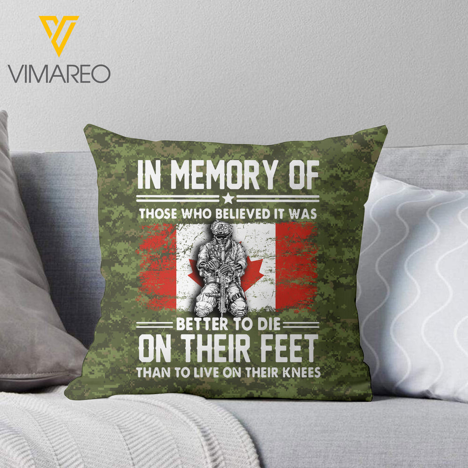 CANADIAN SOLDIER PILLOW PRINTED DEC-HQ04