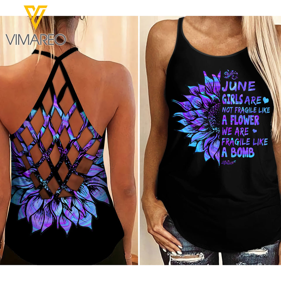 June Girl Criss-Cross Open Back Camisole Tank Top MAR-HQ14