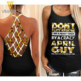 Taken By A Crazy April Guy Criss-Cross Open Back Camisole Tank Top MAR-HQ15 FL