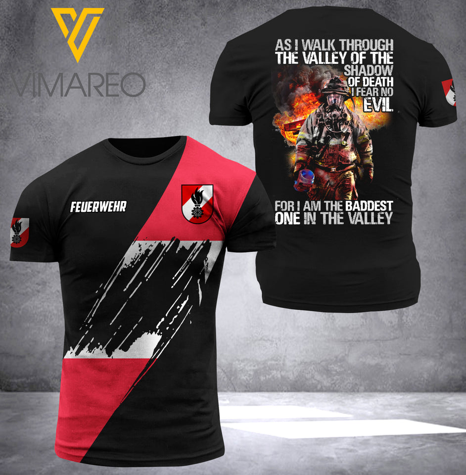 AUSTRIA FEUERWEHR TSHIRT 3D PRINTED JUE-HQ14