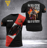CANADA FIREFIGHTER TSHIRT 3D PRINTED JUE-HQ14