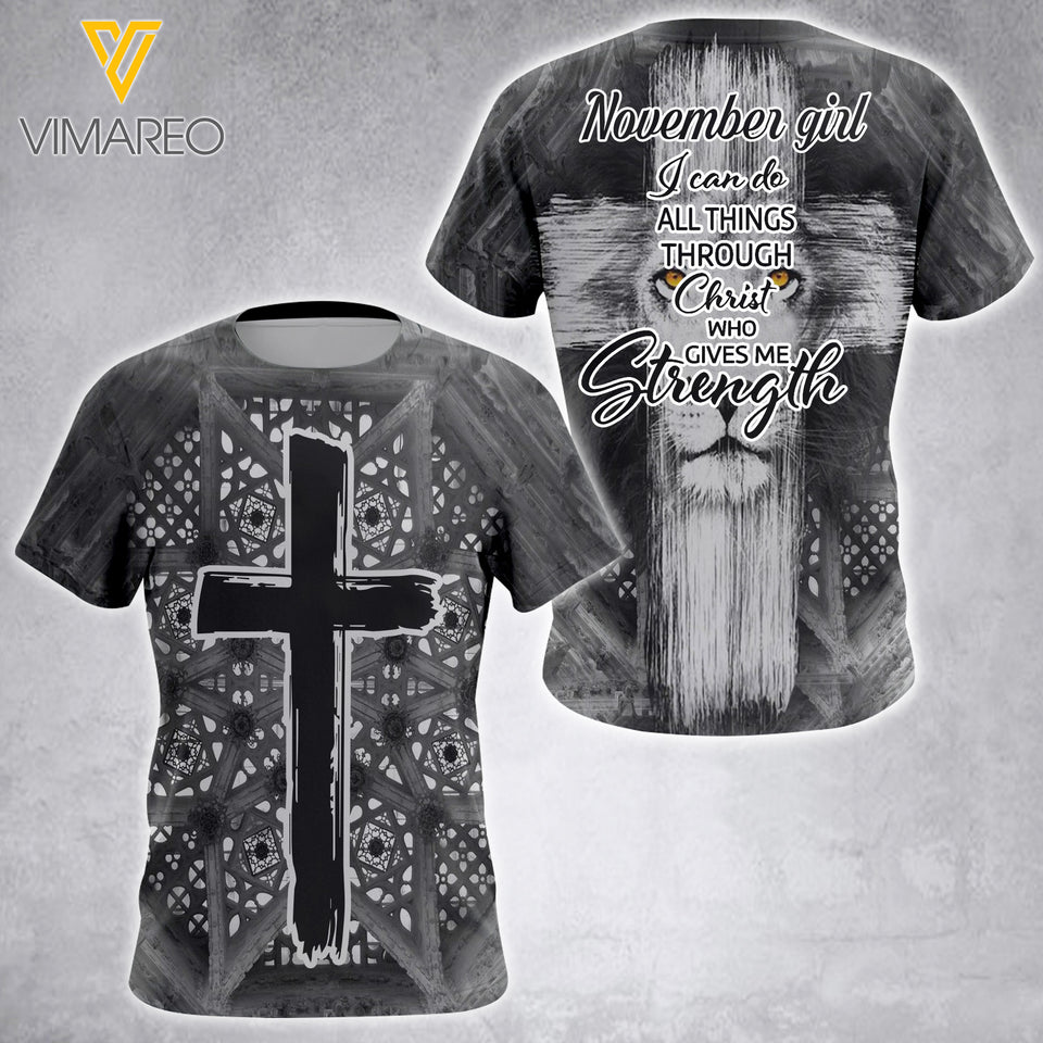 NOVEMBER GIRL TSHIRT 3D PRINTED AUG-HQ19