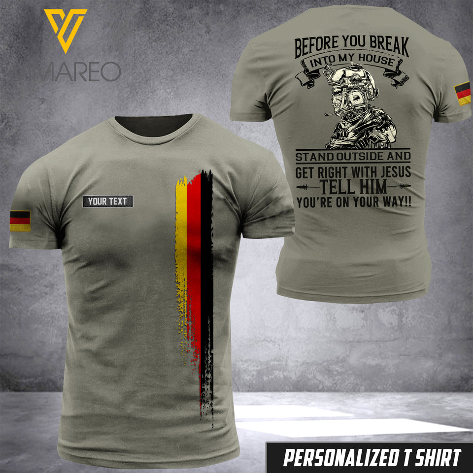 PERSONALIZED GERMAN SOLDIER TSHIRT 3D PRINTED APR-HQ07