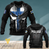 FINLAND POLIISI HOODIE 3D PRINTED JUE-DT18