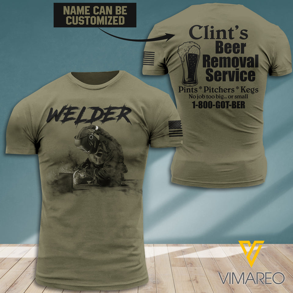 Personalized Welder TSHIRT 3D PRINTED AUG-DT20