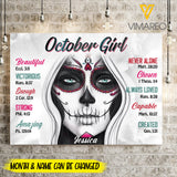 PERSONALIZED OCTOBER GIRL CANVAS AUG-DT23