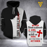 OCTOBER GIRL HOODIE 3D PRINTED JUL-DT30