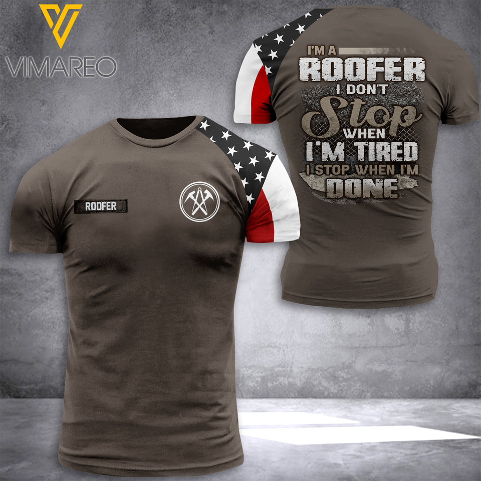 ROOFER TSHIRT 3D PRINTED MAR-DT26