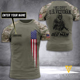 PERSONALIZED US ARMY TSHIRT 3D PRINTED APR-DT10